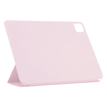 For iPad Pro 12.9 inch(2020) Horizontal Flip Ultra-thin Double-sided Clip Non-buckle Magnetic PU Leather Tablet Case With Three-folding Holder & Sleep / Wake-up Function(Pink)