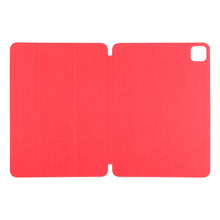For iPad Pro 12.9 inch(2020) Horizontal Flip Ultra-thin Double-sided Clip Non-buckle Magnetic PU Leather Tablet Case With Three-folding Holder & Sleep / Wake-up Function(Red)