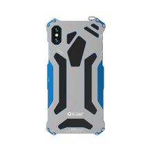 For iPhone X R-JUST Shockproof Armor Metal Protective Case(Blue)