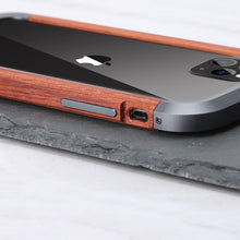 For iPhone 11 Pro Max R-JUST Metal + Wood Frame Protective Case