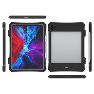 For iPad Pro 11 inch (2020) RedPepper Shockproof Waterproof PC + TPU Protective Tablet Case with Lanyard & Pen Tray & Holder(Black)