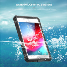 For iPad mini (2019) RedPepper Shockproof Waterproof PC + TPU Protective Case with Lanyard & Holder(Black)