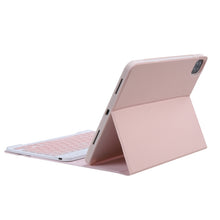 C-11B For iPad Pro 11 inch (2020) Detachable ABS Candy Color Bluetooth Keyboard Tablet Case with Stand & Pen Slot(Pink)