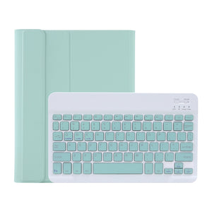 C-11B For iPad Pro 11 inch (2020) Detachable ABS Candy Color Bluetooth Keyboard Tablet Case with Stand & Pen Slot(Green)