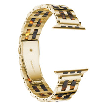 For Apple Watch 5 & 4 44mm / 3 & 2 & 1 42mm Stainless Steel + Resin Watch Band(Hawksbill)