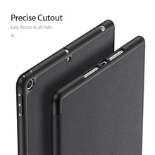 For iPad 9.7 inch(2017)/9.7 inch(2018)/iPad 6 DUX DUCIS Domo Series Horizontal Flip Magnetic PU Leather Case with Three-folding Holder & Pen Slot(Black)