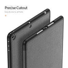 For iPad 9.7 inch(2017)/9.7 inch(2018)/iPad 6 DUX DUCIS Domo Series Horizontal Flip Magnetic PU Leather Case with Three-folding Holder & Pen Slot(Gray)