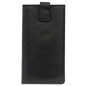 For iPhone XR QIALINO Nappa Texture Top-grain Leather Horizontal Flip Wallet Case with Card Slots(Black)