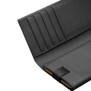 For iPhone 11 QIALINO Nappa Texture Top-grain Leather Horizontal Flip Wallet Case with Card Slots(Black)