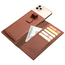 For iPhone 11 Pro Max QIALINO Nappa Texture Top-grain Leather Horizontal Flip Wallet Case with Card Slots(Brown)