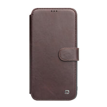 For iPhone 11 Pro QIALINO Business Magnetic Buckle Horizontal Flip Leather Case with Card Slots(Dark Brown)