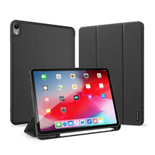For iPad Air 2022 / 2020 10.9 DUX DUCIS Domo Series Horizontal Flip Magnetic TPU + PU Leather Case with Three-folding Holder & Pen Slot(Black)