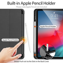 For iPad Air 2022 / 2020 10.9 DUX DUCIS Domo Series Horizontal Flip Magnetic TPU + PU Leather Case with Three-folding Holder & Pen Slot(Black)