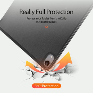 For iPad Air 2022 / 2020 10.9 DUX DUCIS Domo Series Horizontal Flip Magnetic TPU + PU Leather Case with Three-folding Holder & Pen Slot(Black)