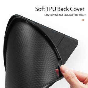 For iPad Air 2022 / 2020 10.9 DUX DUCIS Domo Series Horizontal Flip Magnetic TPU + PU Leather Case with Three-folding Holder & Pen Slot(Black)