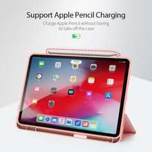For iPad Air 2022 / 2020 10.9 DUX DUCIS Domo Series Horizontal Flip Magnetic TPU + PU Leather Case with Three-folding Holder & Pen Slot(Pink)