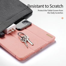 For iPad Air 2022 / 2020 10.9 DUX DUCIS Domo Series Horizontal Flip Magnetic TPU + PU Leather Case with Three-folding Holder & Pen Slot(Pink)