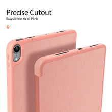 For iPad Air 2022 / 2020 10.9 DUX DUCIS Domo Series Horizontal Flip Magnetic TPU + PU Leather Case with Three-folding Holder & Pen Slot(Pink)