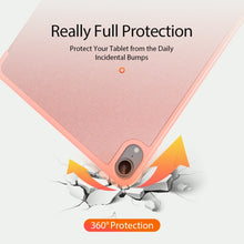 For iPad Air 2022 / 2020 10.9 DUX DUCIS Domo Series Horizontal Flip Magnetic TPU + PU Leather Case with Three-folding Holder & Pen Slot(Pink)