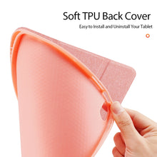 For iPad Air 2022 / 2020 10.9 DUX DUCIS Domo Series Horizontal Flip Magnetic TPU + PU Leather Case with Three-folding Holder & Pen Slot(Pink)