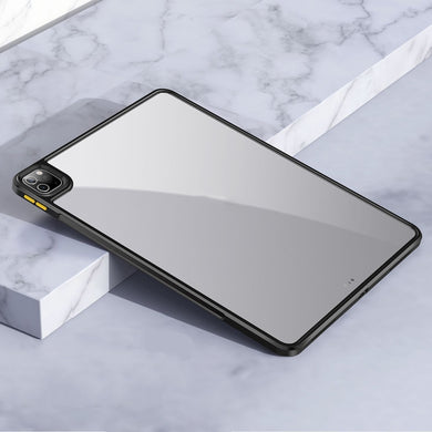 For iPad Pro 12.9 2022 / 2021 / 2020 TPU + PC Anti-fall Transparent Protective Tablet Case(Black)