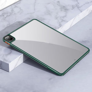 For iPad Pro 11 2022 / 2021 / 2020 TPU + PC Anti-fall Transparent Protective Tablet Case(Dark Green)