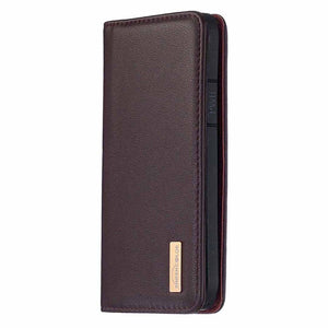 For iPhone 11 Pro 2 in 1 Detachable Magnetic Horizontal Flip Genuine Leather Case with Holder & Card Slots & Wallet(Dark Brown)