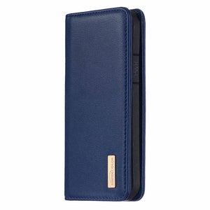 For iPhone 11 Pro 2 in 1 Detachable Magnetic Horizontal Flip Genuine Leather Case with Holder & Card Slots & Wallet(Blue)