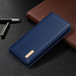 For iPhone 11 Pro 2 in 1 Detachable Magnetic Horizontal Flip Genuine Leather Case with Holder & Card Slots & Wallet(Blue)