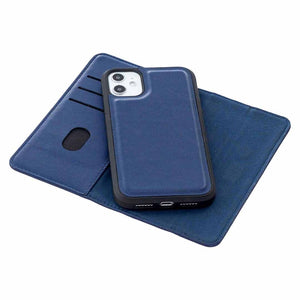 For iPhone 11 2 in 1 Detachable Magnetic Horizontal Flip Genuine Leather Case with Holder & Card Slots & Wallet(Blue)