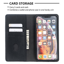 For iPhone XS Max 2 in 1 Detachable Magnetic Horizontal Flip Genuine Leather Case with Holder & Card Slots & Wallet(Black)