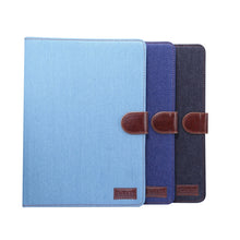 For iPad Air 2022 / 2020 10.9 Denim Texture PC Horizontal Flip Leather Protective Case, with Holder & Card Slots & Wallet & Photo Frame & Sleep / Wake-up Function(Dark Blue)