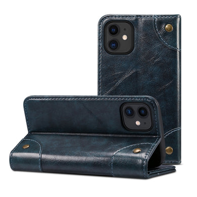 For iPhone 12 mini Baroque Simple Horizontal Flip Leather Case with Holder & Card Slots & Wallet (Black)