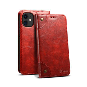 For iPhone 12 mini Baroque Simple Horizontal Flip Leather Case with Holder & Card Slots & Wallet (Red)