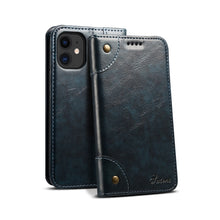 For iPhone 12 mini Baroque Simple Horizontal Flip Leather Case with Holder & Card Slots & Wallet (Blue)