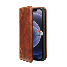 For iPhone 12 / 12 Pro Baroque Simple Horizontal Flip Leather Case with Holder & Card Slots & Wallet(Light Brown)