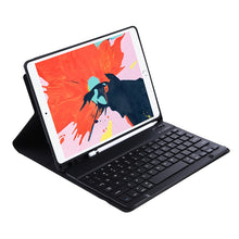C098B Detachable ABS Ultra-thin Candy Colors Bluetooth Keyboard Tablet Case for iPad Air 4 10.9 inch (2020), with Stand & Pen Slot(Black)