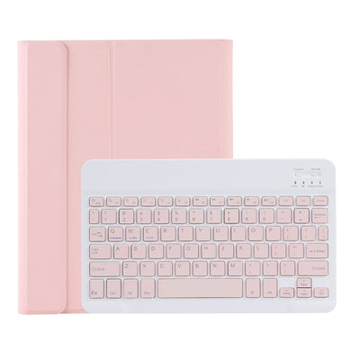 C098B Detachable ABS Ultra-thin Candy Colors Bluetooth Keyboard Tablet Case for iPad Air 4 10.9 inch (2020), with Stand & Pen Slot(Pink)