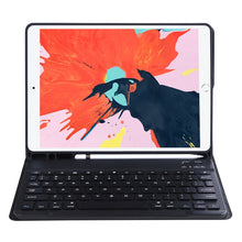T098B Integrated Ultra-thin Candy Colors Bluetooth Keyboard Tablet Case for iPad Air 4 10.9 inch (2020), with Stand & Pen Slot(Black)