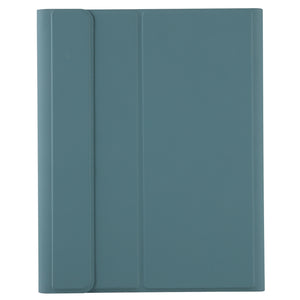 T098B Integrated Ultra-thin Candy Colors Bluetooth Keyboard Tablet Case for iPad Air 4 10.9 inch (2020), with Stand & Pen Slot(Dark Green)
