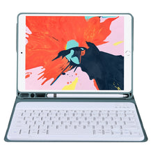 T098B Integrated Ultra-thin Candy Colors Bluetooth Keyboard Tablet Case for iPad Air 4 10.9 inch (2020), with Stand & Pen Slot(Dark Green)