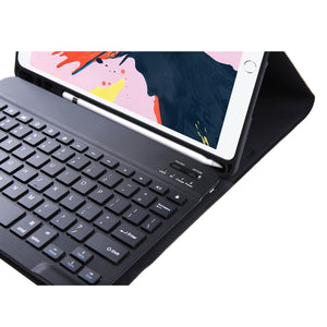 T098B Integrated Ultra-thin Candy Colors Bluetooth Keyboard Tablet Case for iPad Air 4 10.9 inch (2020), with Stand & Pen Slot(Pink)
