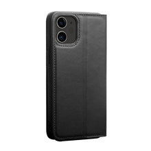 For iPhone 12 mini QIALINO Business Horizontal Flip Leather Case with Holder & Card Slots & Wallet (Black)