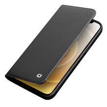 For iPhone 12 mini QIALINO Business Horizontal Flip Leather Case with Holder & Card Slots & Wallet (Black)