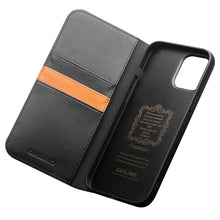 For iPhone 12 mini QIALINO Business Horizontal Flip Leather Case with Holder & Card Slots & Wallet (Black)