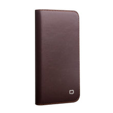 For iPhone 12 / 12 Pro QIALINO Business Horizontal Flip Leather Case with Holder & Card Slots & Wallet(Brown)