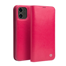 For iPhone 12 mini QIALINO Horizontal Flip Leather Case with Holder & Card Slots & Wallet (Rose Red)