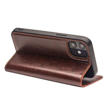 For iPhone 12 mini QIALINO Horizontal Flip Leather Case with Holder & Card Slots & Wallet (Brown)