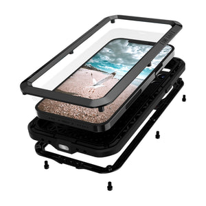 For iPhone 12 Pro LOVE MEI Metal Shockproof Waterproof Dustproof Protective Case(Black)