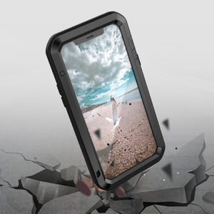 For iPhone 12 Pro LOVE MEI Metal Shockproof Waterproof Dustproof Protective Case(Black)